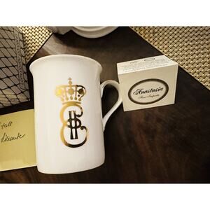 Lomonosov Porcelain Hermitage Ekaterina Cup Bone China Mug Rare LFZ Russia White